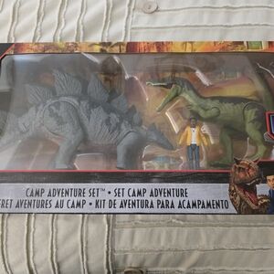 Dinosaur Adventure Playset with Gray and Green Figures
